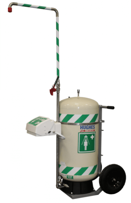 Mobile emergency safety showers